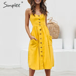 Elegant Vintage Button Dresses